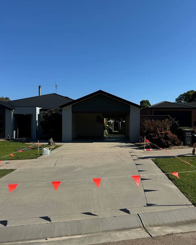 Plain concrete before shale grey finish